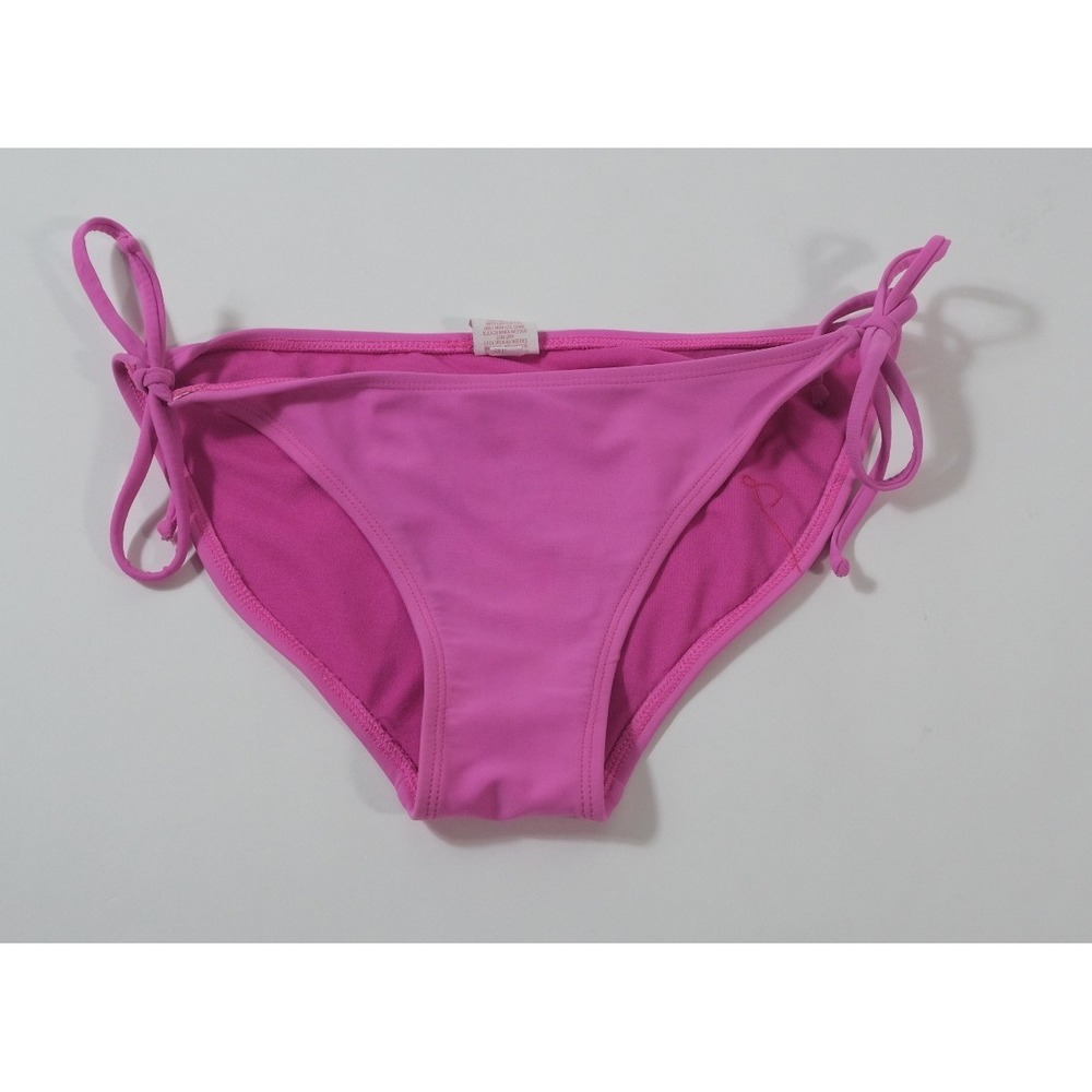 Xhilaration Bikini Bottom Womens S Pink Side Tie Swim Brief Solid Stretch